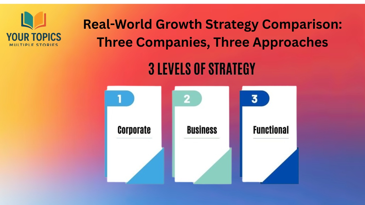 Real World Growth Strategy Comparison; Three Companions, Three Approaches 