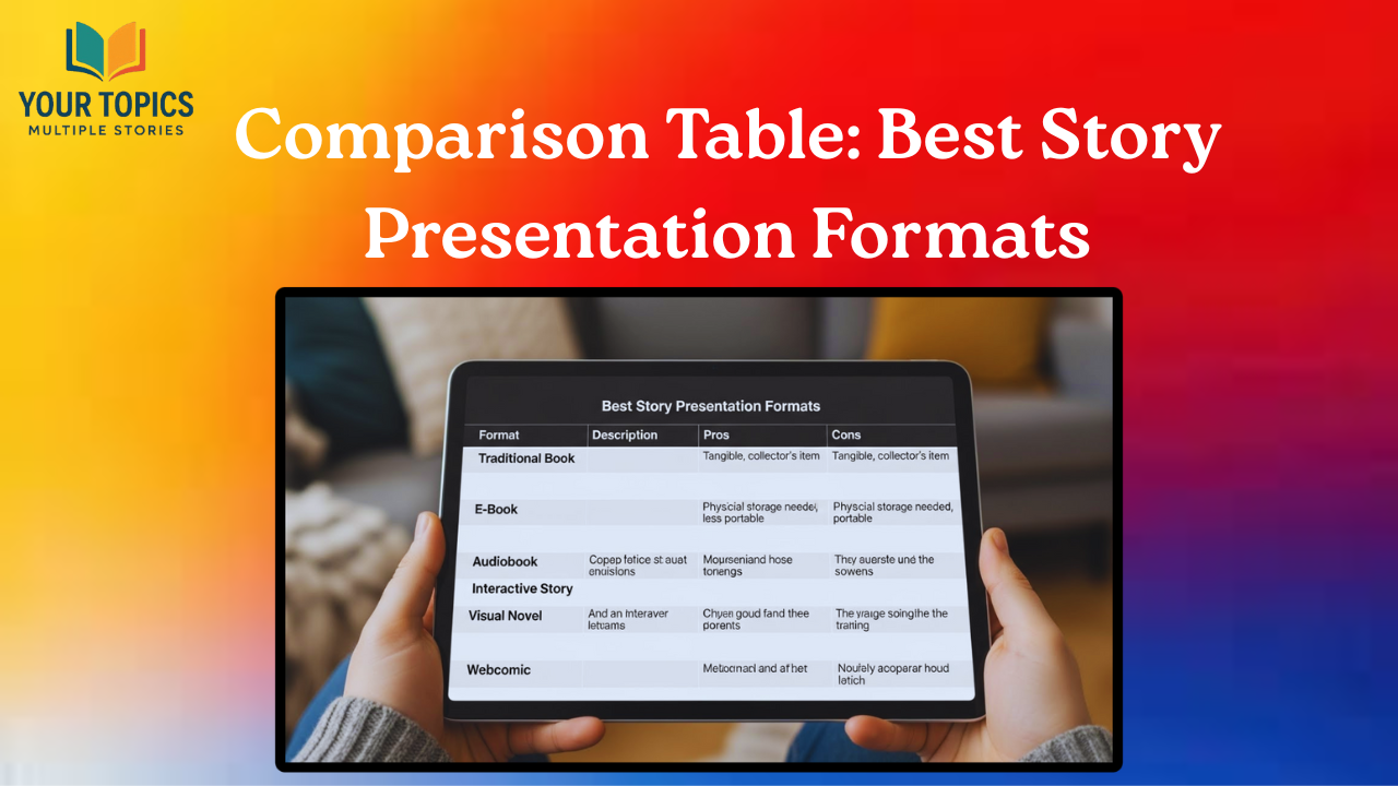 Comparison Table; Best Story Presentation Formats
